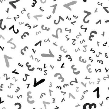 Number seamless pattern color hand font number set one two three 스톡 일러스트