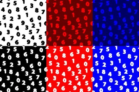 Number seamless pattern Stock Illustration