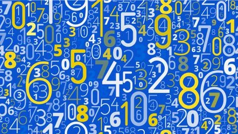 Number seamless texture Illustrazione stock