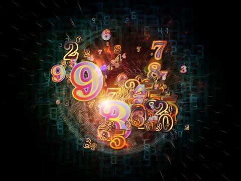 Number Search Stock Illustration