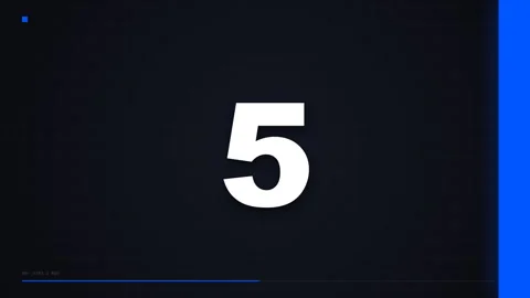 Number sequence on black background. Video stock 337012980