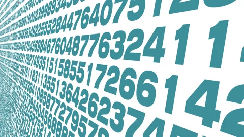 Number sequence on white background numerical code processing data streams and Stock Footage 271199370