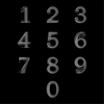 Number set design Stock Illustration