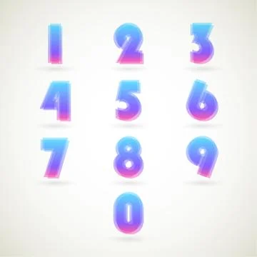 Number set Stock Illustration