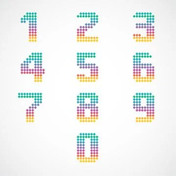 Number set Stock Illustration