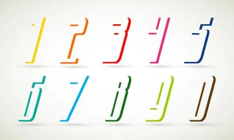 Number set Stock Illustration