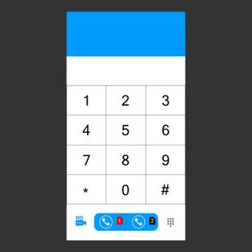 Number set keypad for the smartphone Stock Illustration