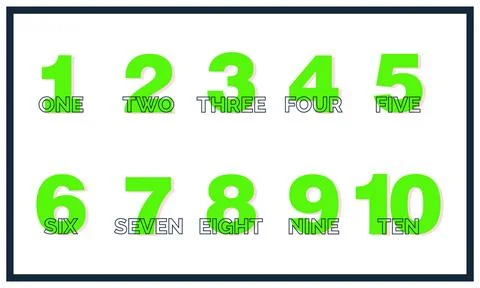 Number set modern logo design template for brand or company and other Stock-Illustration