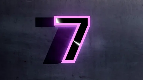 Number Seven - Animation - 3d Rendering 스톡 동영상 93000437
