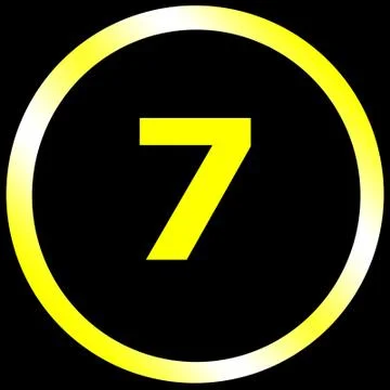 Number seven Stock Illustration