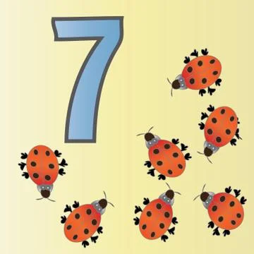 Number seven Stock Illustration
