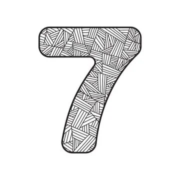 Number seven Stockillustratie