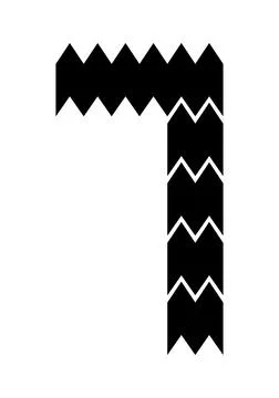 Number seven Stock Illustration