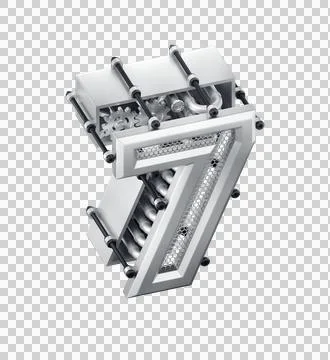 The Number Seven Stock Illustration