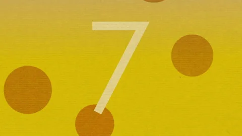 Number Seven For Intro and Countdowns Stock Footage 154917618