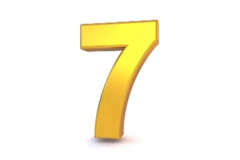 Number Seven - Rotating and Appearing Vídeos de archivo 8600928