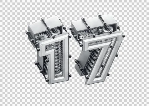 The Number Seventeen Stock Illustration