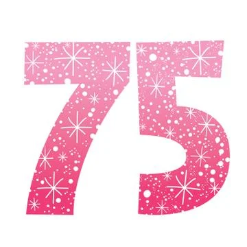 Number seventy-five Stock-Illustration