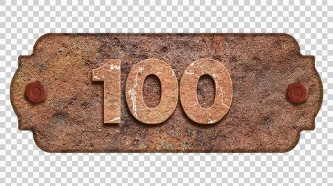 Number singboard rusty background Illustrazione stock