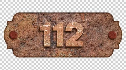 Number singboard rusty background Illustrazione stock