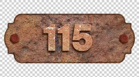 Number singboard rusty background Illustrazione stock