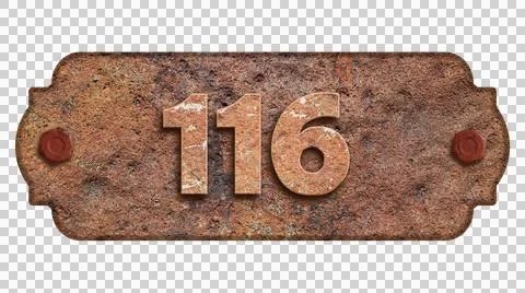 Number singboard rusty background Illustrazione stock