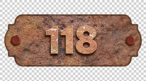 Number singboard rusty background Illustrazione stock