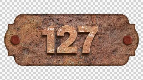 Number singboard rusty background Illustrazione stock