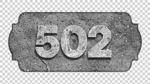 Number singboard stone background Illustrazione stock