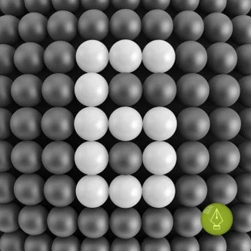 Number six. Abstract mathematics background Stock Illustration