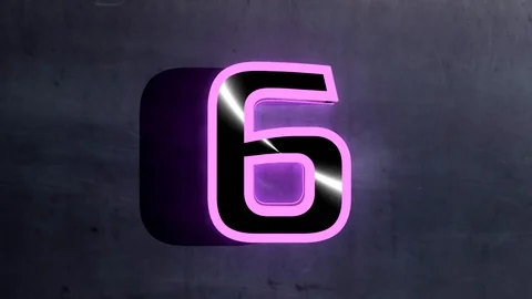 Number Six - Animation - 3d Rendering 스톡 동영상 93000428
