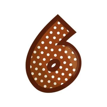 Number six comic style Illustrazione stock