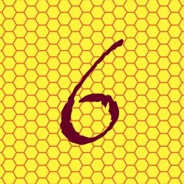 Number six icon symbol Flat modern web design with long shadow and space for  Stock Illustration