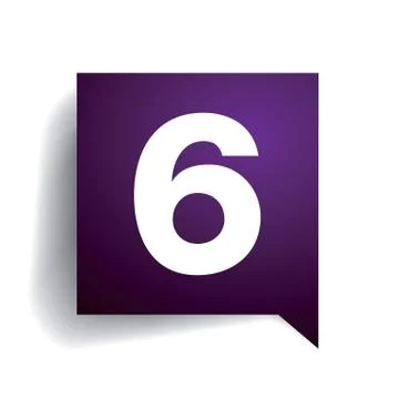 Number six Illustrazione stock
