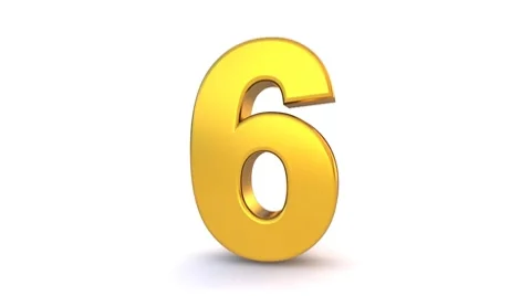 Number Six - Rotating and Appearing Vídeos de archivo 8600894