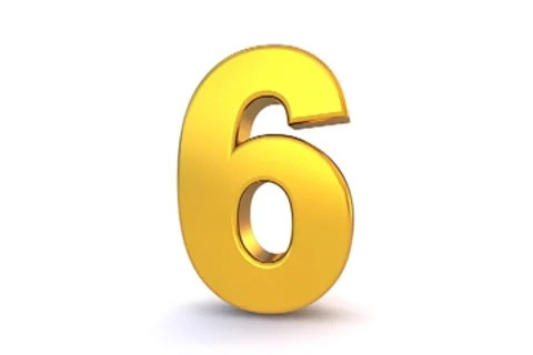 Number Six - Rotating and Appearing Stock Footage 8600937