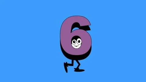 The number six is walking on the blue screen Stock Footage 242745326