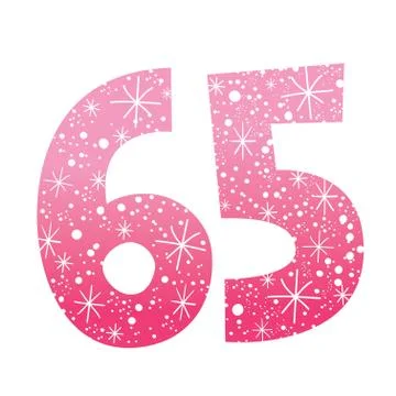 Number sixty-five Stock-Illustration