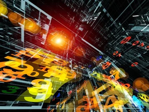 Number Space Ilustração Stock