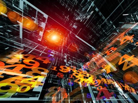 Number Space Ilustração Stock