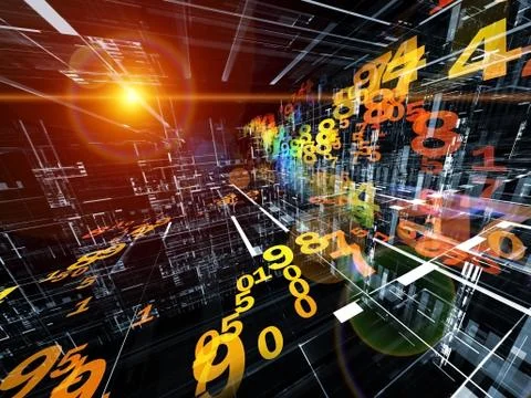 Number Space Ilustração Stock