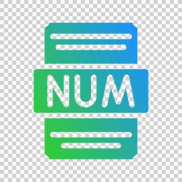 Number spreadsheet document file icon with dynamic gradation effect. 스톡 일러스트