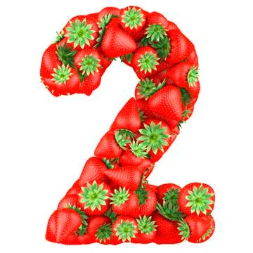 Number of Strawberry Illustrazione stock