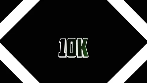 The number of subscribers is 10K or otherwise, on a black background, with w Stock Footage 149298649