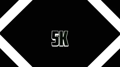 The number of subscribers is 5K or otherwise, on a black background, with wh Stock Footage 149298545