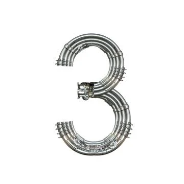 Number technically, 3 Stock Illustration