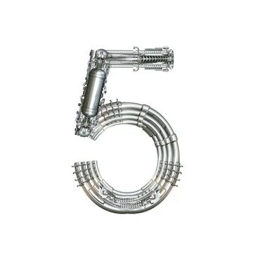 Number technically, 5 Stock Illustration