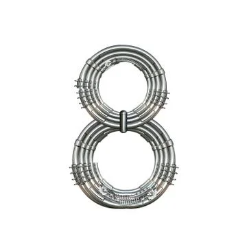 Number technically, 8 Illustrazione stock