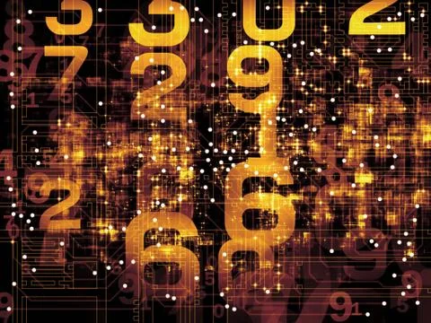 Number Technologies Illustrazione stock