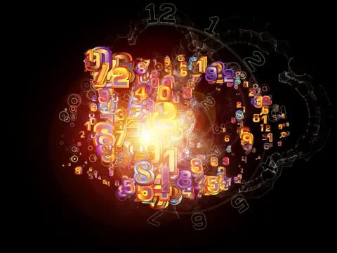 Number Technologies Illustrazione stock